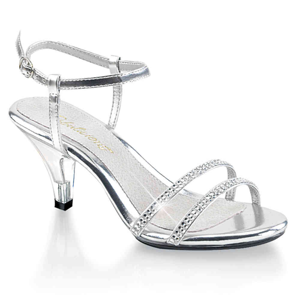 Silver strappy heels 3 inch hotsell
